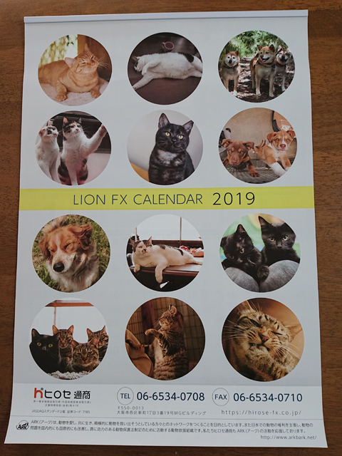 2019年版FX専用カレンダー